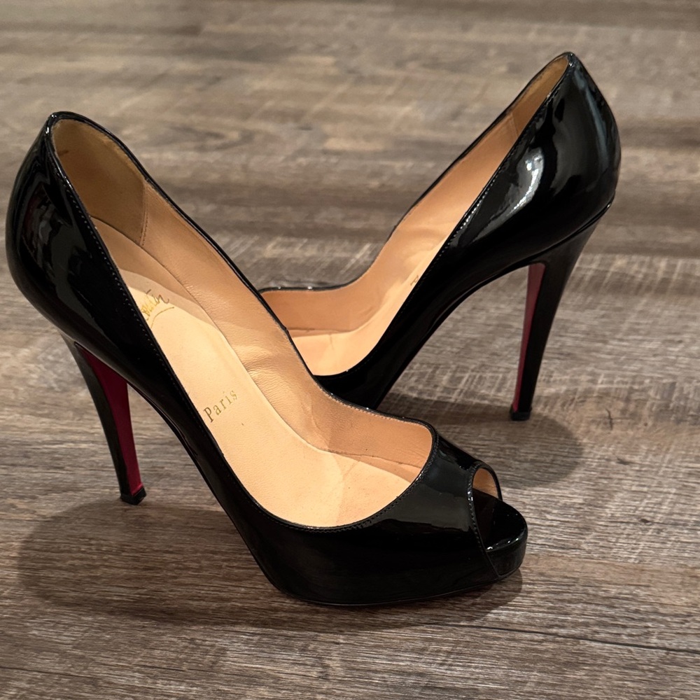Christian Louboutin Peep-Toe Stiletto Heels